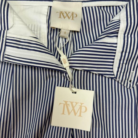 TWP Didi White and Navy Stripe Wide Leg Pants - Picture 12 of 12